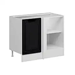 Alvinka Mutfak Modül Mbr_A Alt 1K1R 105Cm Köşe Dolap Beyaz Antrasit Mdf