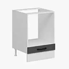 Alvinka Mutfak Modül Mbr_A Alt 1K 60Cm Ank Dolap Beyaz Antrasit Mdf