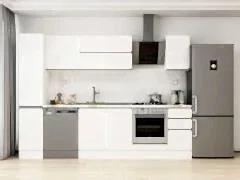 Alvinka 290X210 Cm High Gloss Mutfak Dolabı Mb-E90B40S40-2 High Gloss | Beyaz - Suntalam