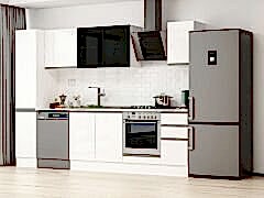 Alvinka 290X210 Cm High Gloss Mutfak Dolabı Mb-E90B40S40-3 High Gloss | Beyaz - Mdf