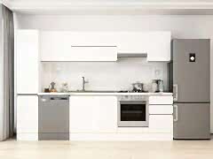 Alvinka 295X210 Cm High Gloss Mutfak Dolabı Mb-E90B40S45-1 High Gloss | Beyaz - Mdf