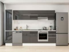 Alvinka 295X210 Cm High Gloss Mutfak Dolabı Mb-E90B40S45-1 High Gloss | Antrasit - Suntalam