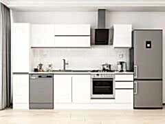 Alvinka 295X210 Cm High Gloss Mutfak Dolabı Mb-E90B40S45-2 High Gloss | Beyaz - Suntalam