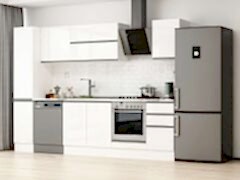 Alvinka 295X210 Cm High Gloss Mutfak Dolabı Mb-E90B40S45-2 High Gloss | Beyaz - Suntalam