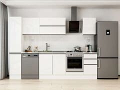 Alvinka 295X210 Cm High Gloss Mutfak Dolabı Mb-E90B40S45-2 High Gloss | Beyaz - Mdf