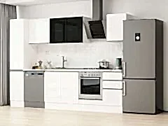 Alvinka 295X210 Cm High Gloss Mutfak Dolabı Mb-E90B40S45-3 High Gloss | Beyaz - Mdf