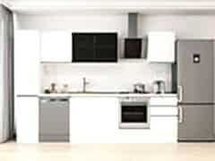 Alvinka 300X210 Cm High Gloss Mutfak Dolabı Mb-E90B40S50-3 High Gloss | Beyaz - Suntalam