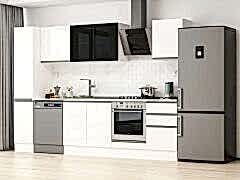 Alvinka 300X210 Cm High Gloss Mutfak Dolabı Mb-E90B40S50-3 High Gloss | Beyaz - Suntalam