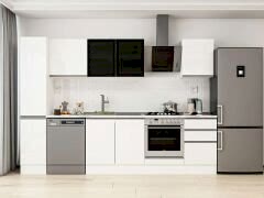 Alvinka 300X210 Cm High Gloss Mutfak Dolabı Mb-E90B40S50-3 High Gloss | Beyaz - Mdf