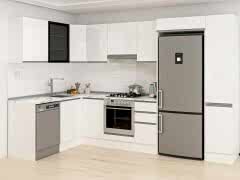 Alvinka 180-330X222 Cm Hg_J Köşe Mutfak Dolabı Beyaz - Suntalam