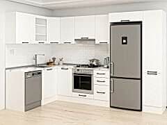 Alvinka 180-330X222 Cm Mbr_A Köşe Mutfak Dolabı Beyaz - Suntalam