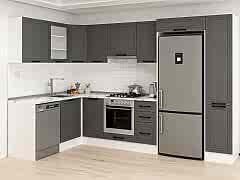 Alvinka 180-330X222 Cm Mbr_A Köşe Mutfak Dolabı Antrasit - Suntalam