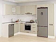 Alvinka 180-330X222 Cm Mbr_A Köşe Mutfak Dolabı Kumtaşı - Suntalam