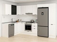 Alvinka 180-330X222 Cm Mbr_B Köşe Mutfak Dolabı Beyaz - Suntalam