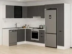 Alvinka 180-330X222 Cm Mbr_B Köşe Mutfak Dolabı Antrasit - Suntalam