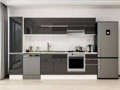 Alvinka 295X210 Cm High Gloss Mutfak Dolabı Mb-E90B45S40-1 High Gloss | Antrasit - Suntalam