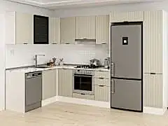 Alvinka 180-330X222 Cm Mbr_B Köşe Mutfak Dolabı Kumtaşı - Suntalam