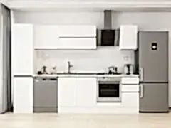 Alvinka 295X210 Cm High Gloss Mutfak Dolabı Mb-E90B45S40-2 High Gloss | Beyaz - Suntalam