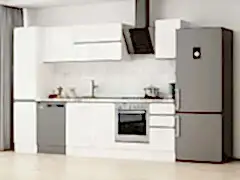 Alvinka 295X210 Cm High Gloss Mutfak Dolabı Mb-E90B45S40-2 High Gloss | Beyaz - Suntalam