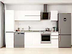 Alvinka 295X210 Cm High Gloss Mutfak Dolabı Mb-E90B45S40-2 High Gloss | Beyaz - Mdf