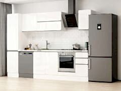 Alvinka 295X210 Cm High Gloss Mutfak Dolabı Mb-E90B45S40-2 High Gloss | Beyaz - Mdf