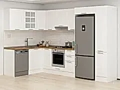 Alvinka 180-330X222 Cm Mbr_C Köşe Mutfak Dolabı Beyaz - Suntalam