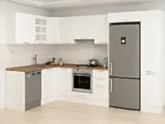 Alvinka 180-330X222 Cm Mbr_C Köşe Mutfak Dolabı Beyaz - Mdf