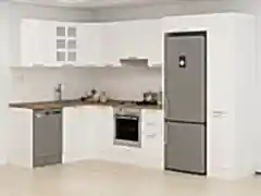 Alvinka 180-330X222 Cm Mbr_C Köşe Mutfak Dolabı Beyaz - Mdf