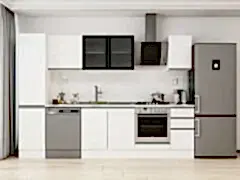 Alvinka 295X210 Cm High Gloss Mutfak Dolabı Mb-E90B45S40-3 High Gloss | Beyaz - Suntalam