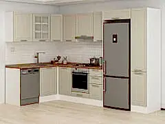 Alvinka 180-330X222 Cm Mbr_C Köşe Mutfak Dolabı Kumtaşı - Suntalam