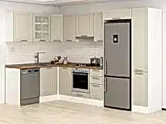 Alvinka 180-330X222 Cm Mbr_C Köşe Mutfak Dolabı Kumtaşı - Mdf