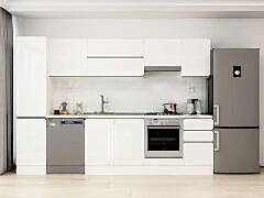 Alvinka 300X210 Cm High Gloss Mutfak Dolabı Mb-E90B45S45-1 High Gloss | Beyaz - Suntalam