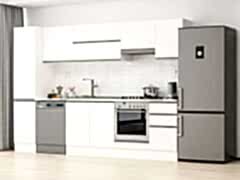 Alvinka 300X210 Cm High Gloss Mutfak Dolabı Mb-E90B45S45-1 High Gloss | Beyaz - Suntalam