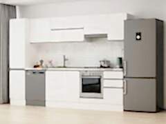 Alvinka 300X210 Cm High Gloss Mutfak Dolabı Mb-E90B45S45-1 High Gloss | Beyaz - Mdf