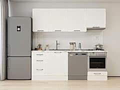 Alvinka 230X210 Cm Mbr_A Mutfak Dolabı Beyaz - Suntalam