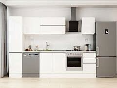 Alvinka 300X210 Cm High Gloss Mutfak Dolabı Mb-E90B45S45-2 High Gloss | Beyaz - Mdf