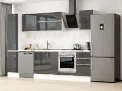 Alvinka 300X210 Cm High Gloss Mutfak Dolabı Mb-E90B45S45-2 High Gloss | Antrasit - Suntalam