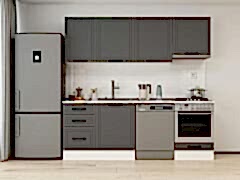 Alvinka 230X210 Cm Mbr_A Mutfak Dolabı Antrasit - Mdf