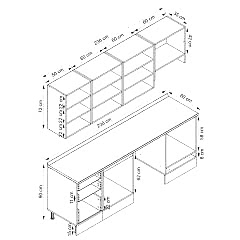 Alvinka 230X210 Cm Mbr_B Mutfak Dolabı Beyaz - Suntalam