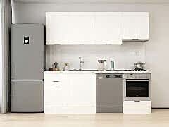 Alvinka 230X210 Cm Mbr_B Mutfak Dolabı Beyaz - Mdf