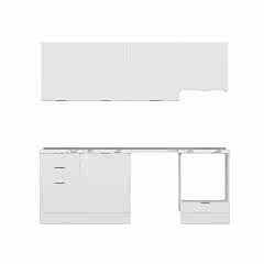 Alvinka 230X210 Cm Mbr_B Mutfak Dolabı Beyaz - Mdf