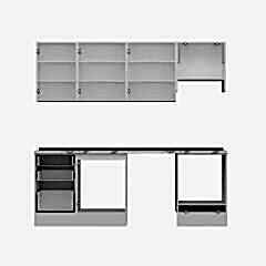 Alvinka 230X210 Cm Mbr_B Mutfak Dolabı Beyaz - Mdf