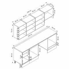 Alvinka 230X210 Cm Mbr_B Mutfak Dolabı Antrasit - Suntalam