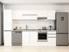 Alvinka 305X210 Cm High Gloss Mutfak Dolabı Mb-E90B45S50-1 High Gloss | Beyaz - Mdf