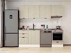 Alvinka 230X210 Cm Mbr_B Mutfak Dolabı Kumtaşı - Mdf