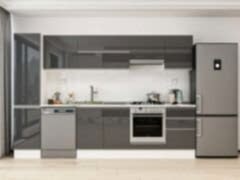 Alvinka 305X210 Cm High Gloss Mutfak Dolabı Mb-E90B45S50-1 High Gloss | Antrasit - Mdf