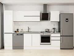 Alvinka 305X210 Cm High Gloss Mutfak Dolabı Mb-E90B45S50-2 High Gloss | Beyaz - Suntalam