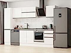 Alvinka 305X210 Cm High Gloss Mutfak Dolabı Mb-E90B45S50-2 High Gloss | Beyaz - Suntalam