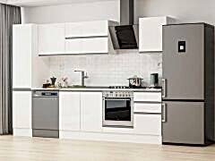 Alvinka 305X210 Cm High Gloss Mutfak Dolabı Mb-E90B45S50-2 High Gloss | Beyaz - Mdf