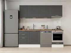 Alvinka 230X210 Cm Mbr_C Mutfak Dolabı Antrasit - Suntalam